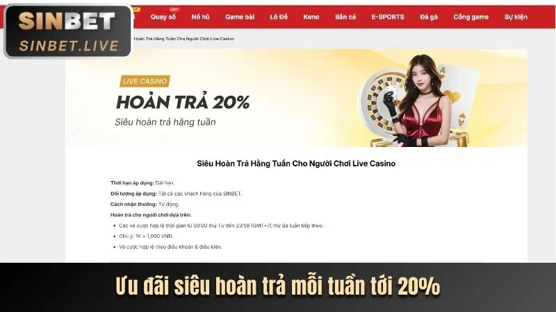 Ưu đãi hoàn trả hàng ngày tại WW88